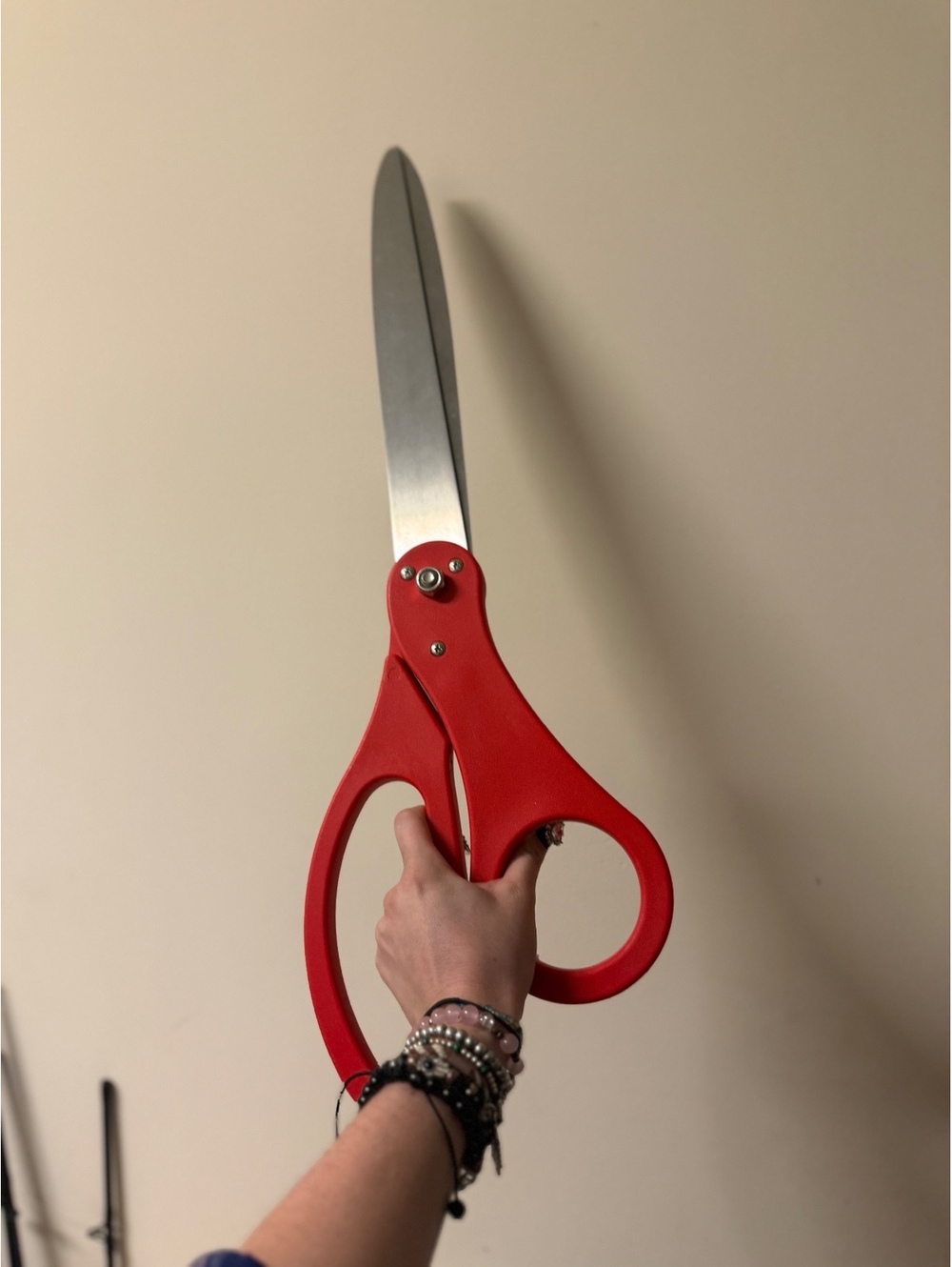 GIANT humorous funny big scissors grand opening funny